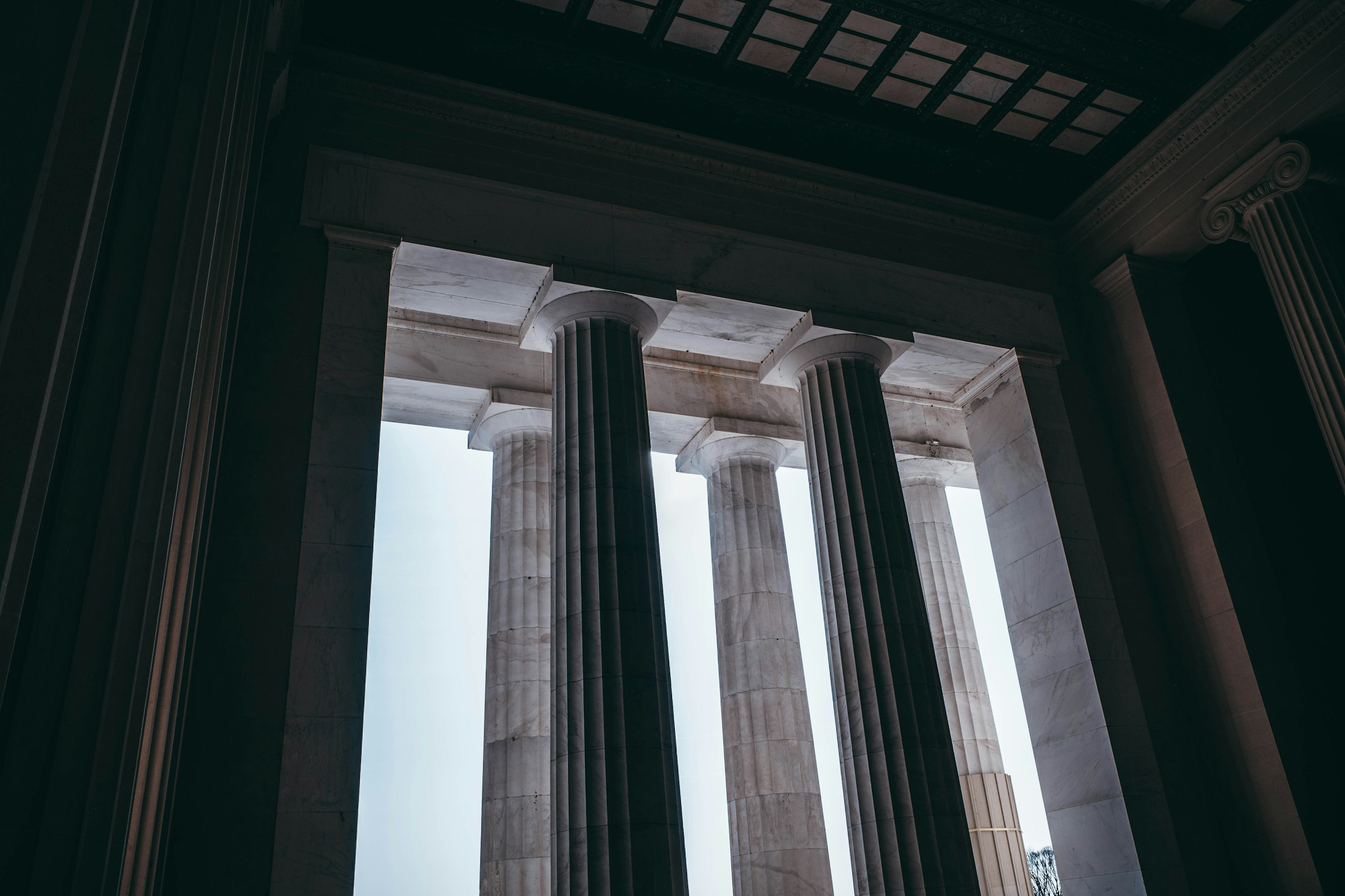 Classical court-house façade with grand columns